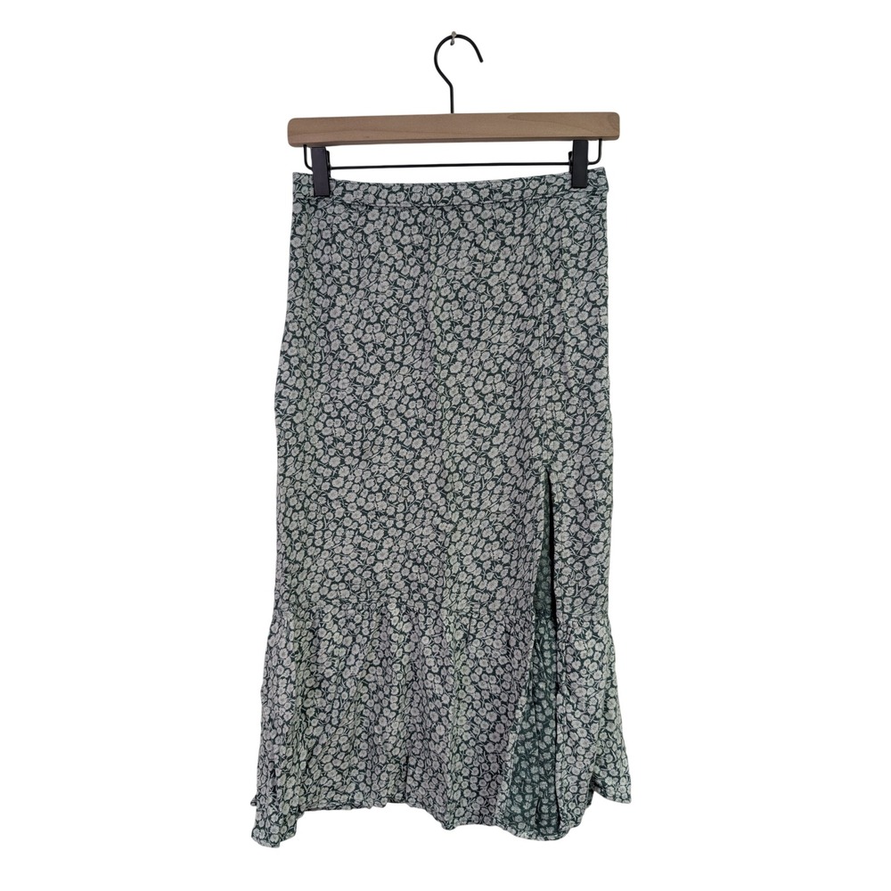 Abercrombie & Fitch Micro Floral Midi Skirt Ditsy Floral Dainty Girly Green S